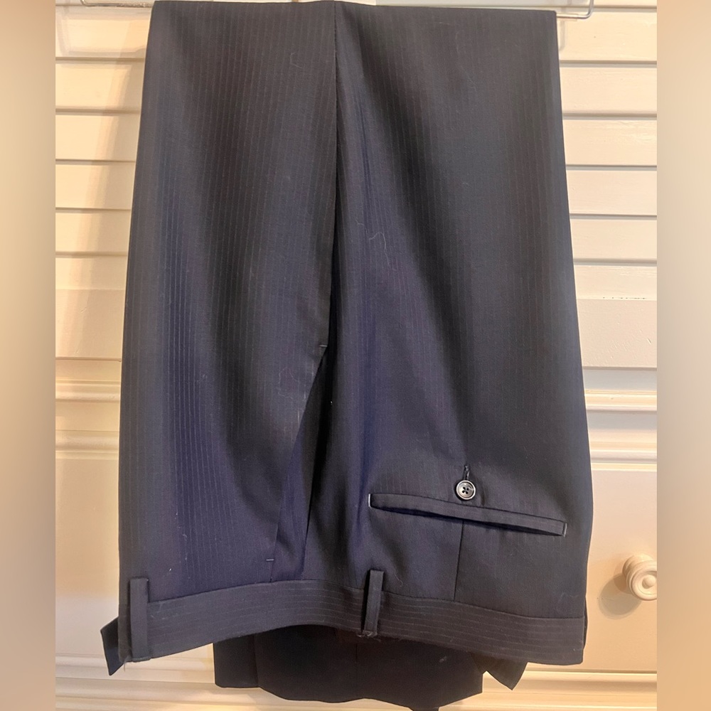 Marc Anthony Black Pinstriped Wool Dress pants